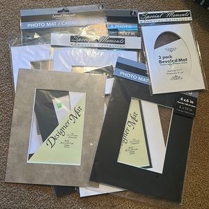 LOT of 15 photo frame mats ranging in sizes